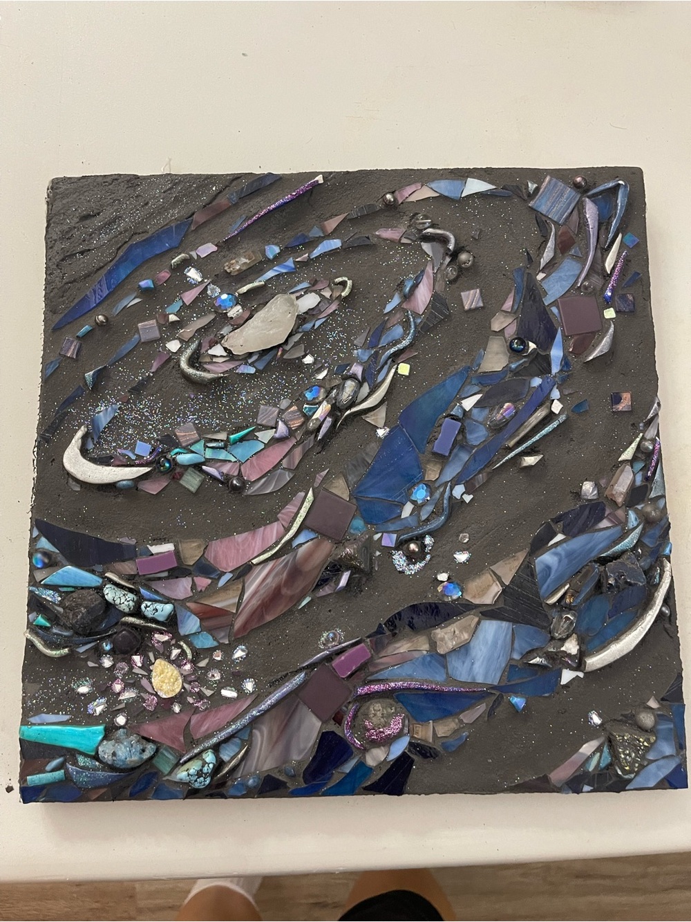 Handcrafted Abstract Mosaic Wall Art titled “Vegas” by artist Tara Echo